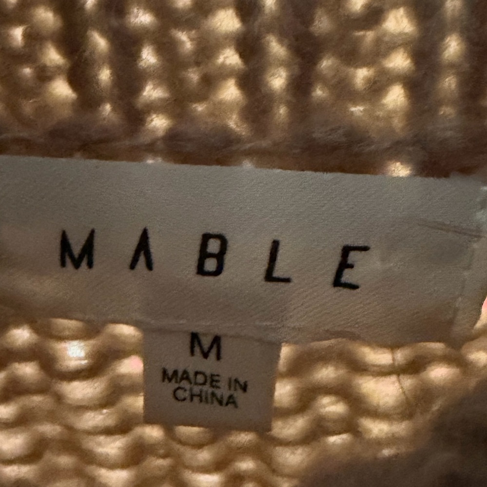 Mable Tan Knit Turtleneck Sweater- Medium - Picture 4 of 4